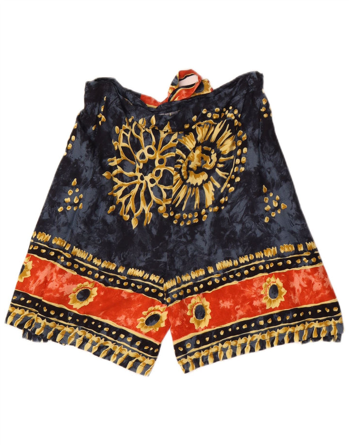 Vintage Womens Harem Shorts W28 Medium Blue Floral