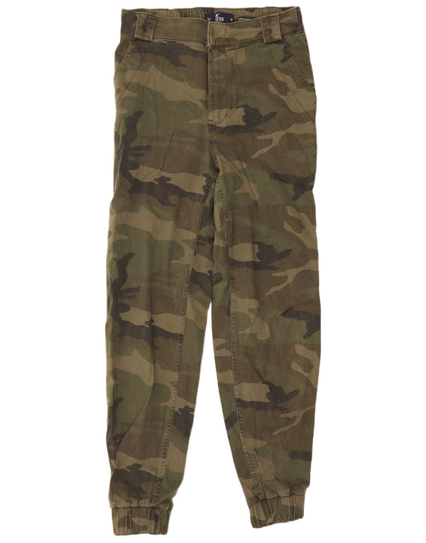 Hollister Womens High Waist Casual Trousers Medium W29 L29 Khaki Camouflage