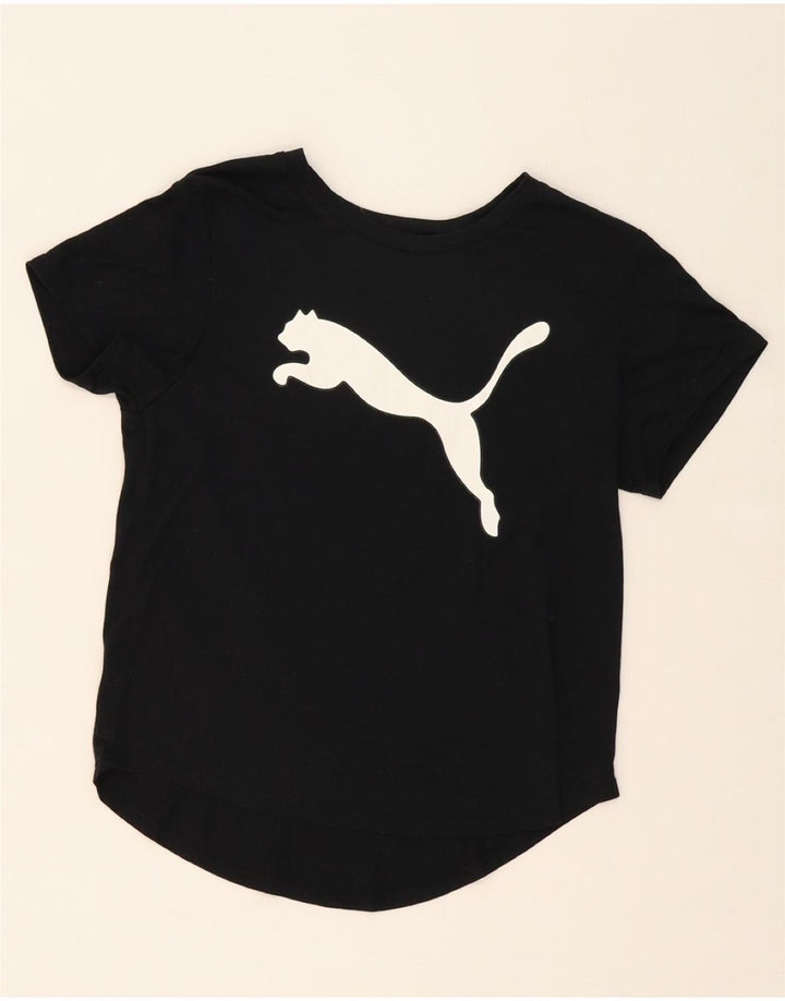PUMA Womens Graphic T-Shirt Top UK 10 Small Black Vintage Puma and Second-Hand Puma from Messina Hembry 