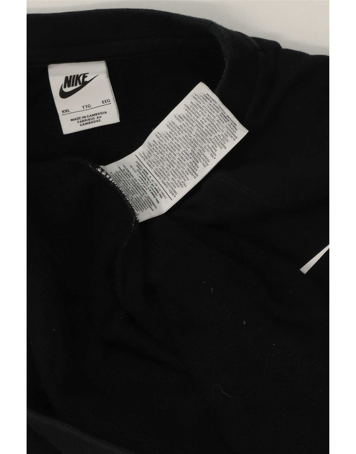 Nike Mens Graphic Sweatshirt Jumper 2XL Black Cotton