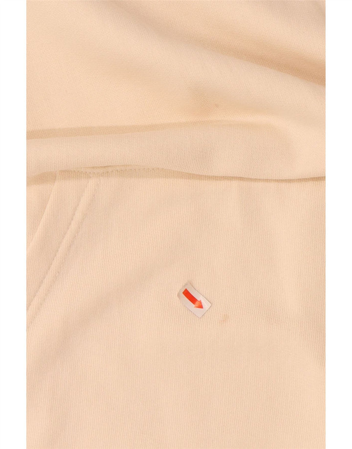 LEE Mens Graphic Hoodie Jumper Large Beige Cotton