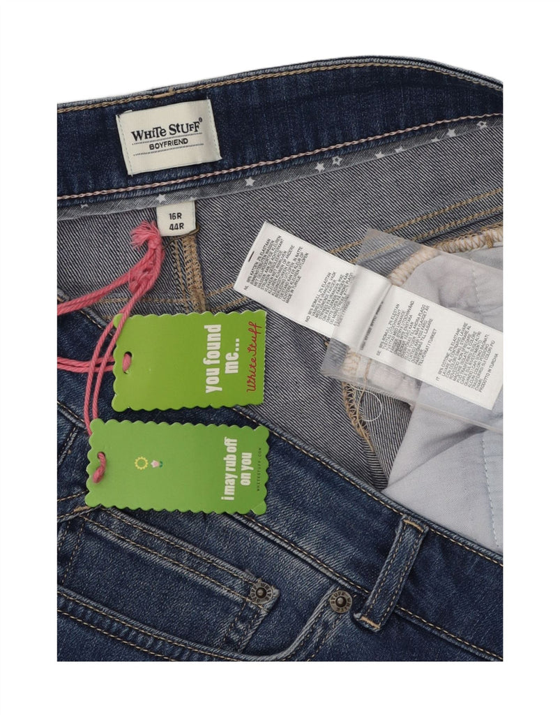 WHITE STUFF Womens Boyfriend Denim Shorts EU 44 Large W38 L5 Navy Blue Vintage White Stuff and Second-Hand White Stuff from Messina Hembry 