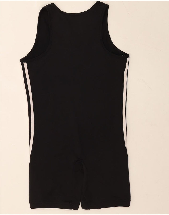 Adidas Womens Sleeveless Playsuit UK 12 Medium Black Polyester