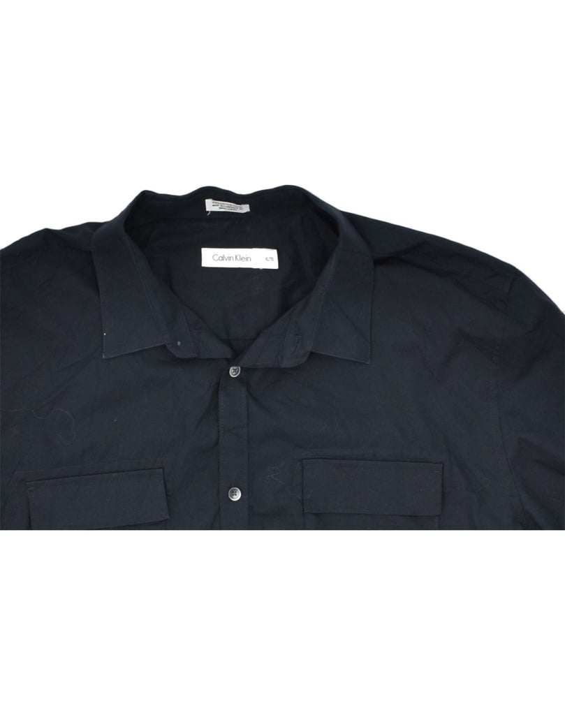 CALVIN KLEIN Mens Shirt XL Black Cotton | Vintage | Thrift | Second-Hand | Used Clothing | Messina Hembry 