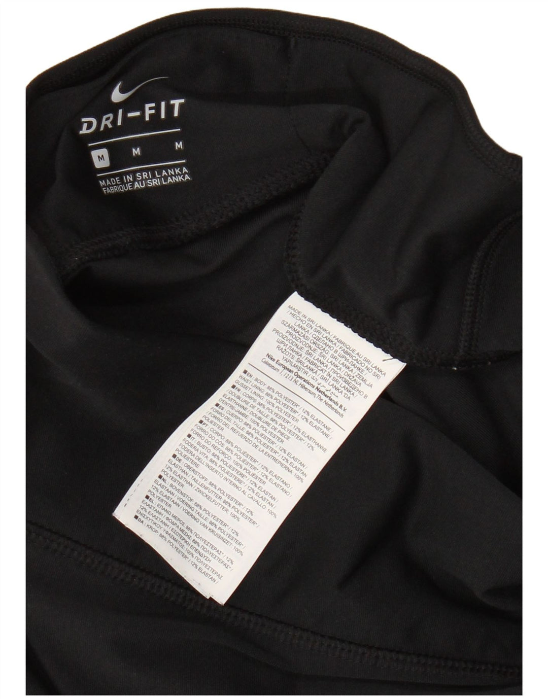 NIKE Womens Dri Fit Capri Leggings UK 12 Medium  Black Polyester