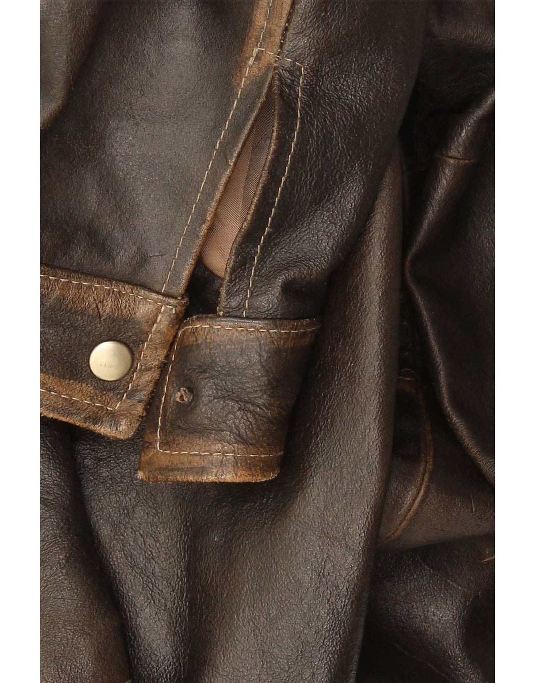 Vintage Mens Leather Jacket IT 48 Medium Brown