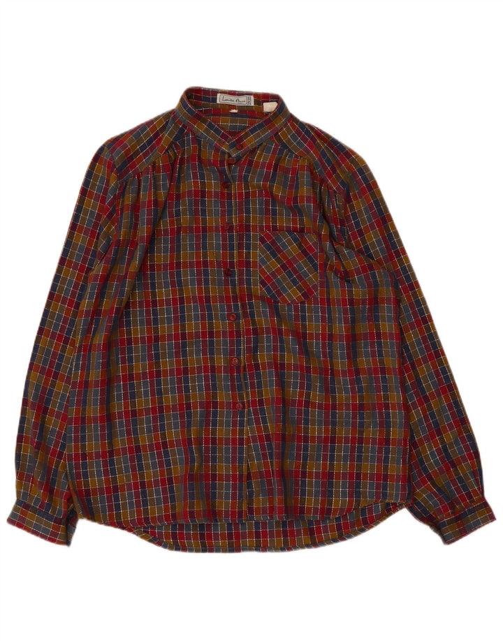 VINTAGE Womens Shirt EU 44 XL Multicoloured Check Polyester