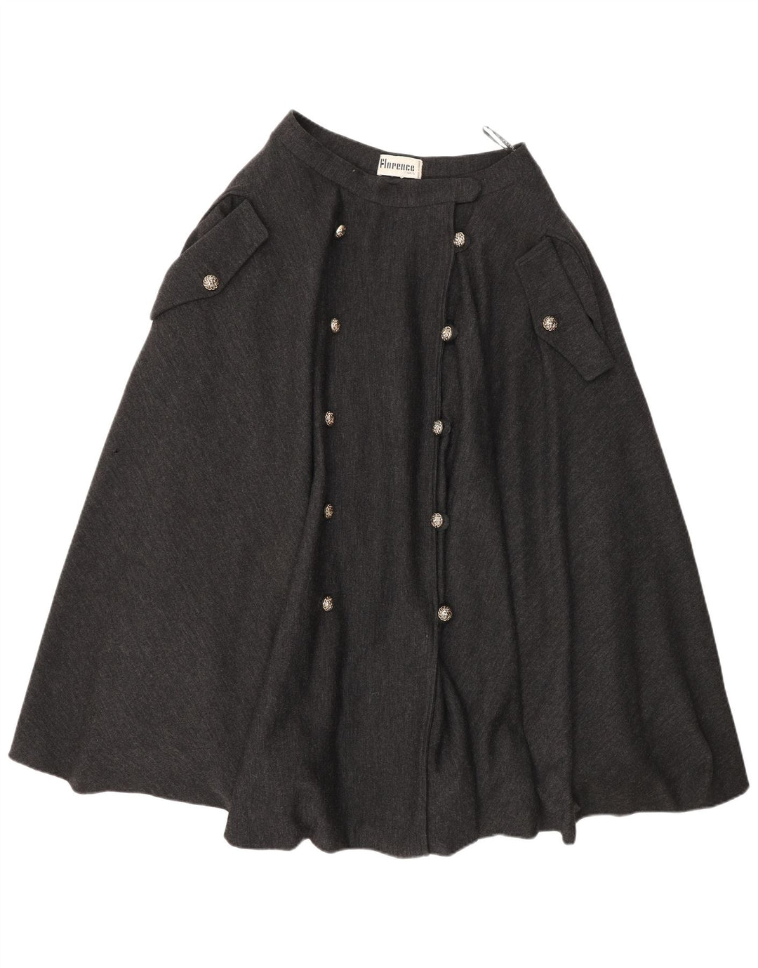Florence Womens High Waist Flared Skirt W26 Small Grey