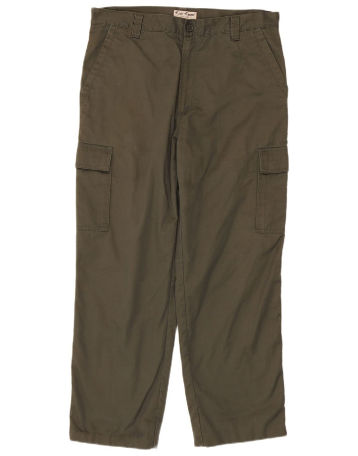 ESSE EMME  Mens Straight Cargo Trousers IT 52 XL W36 L30 Khaki Cotton
