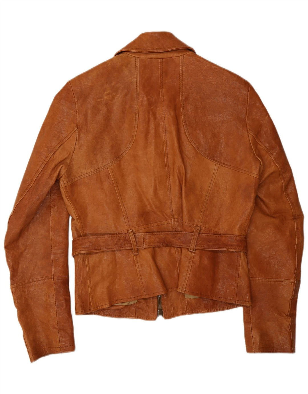 Masterpelle Womens Leather Jacket IT 46 Large Beige Leather