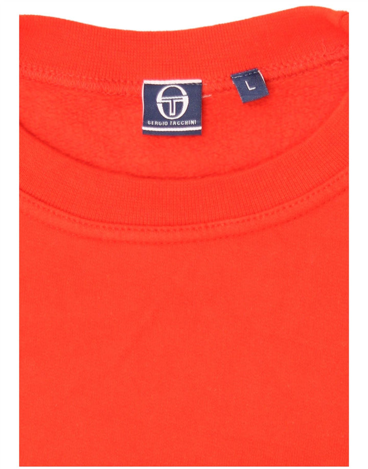 Sergio Tacchini Mens Sweatshirt Jumper Large Orange
