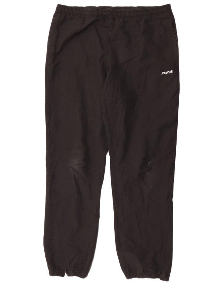 Reebok Mens Tracksuit Trousers Joggers Medium Black Polyester