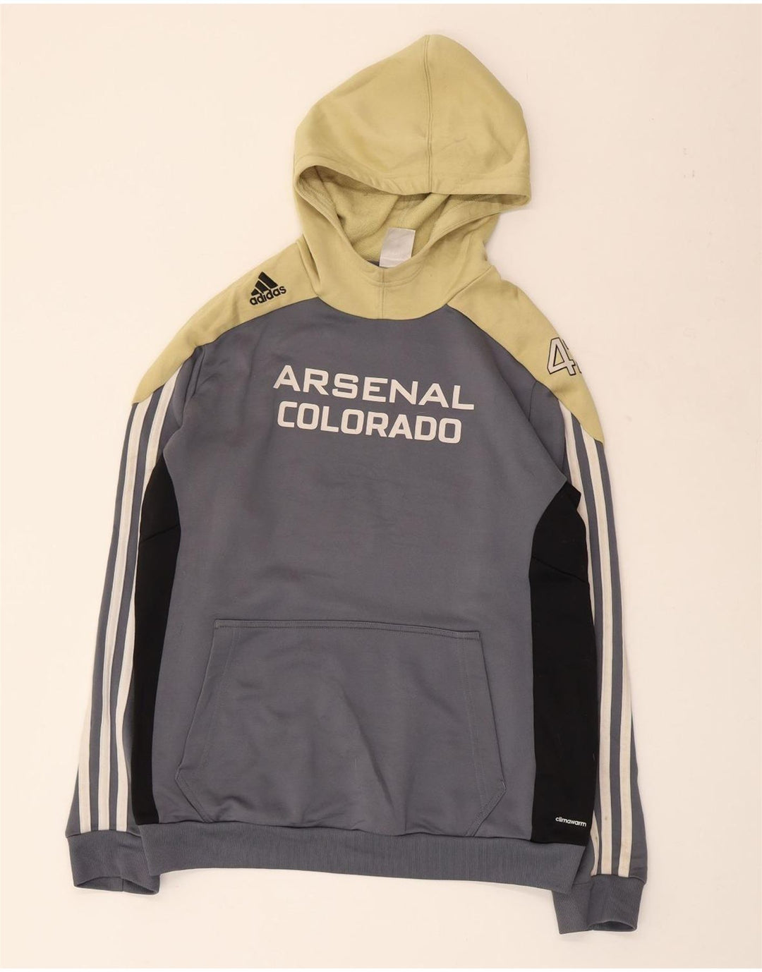ADIDAS Womens Arsenal Colorado Hoodie Jumper UK 16/18 Large Grey