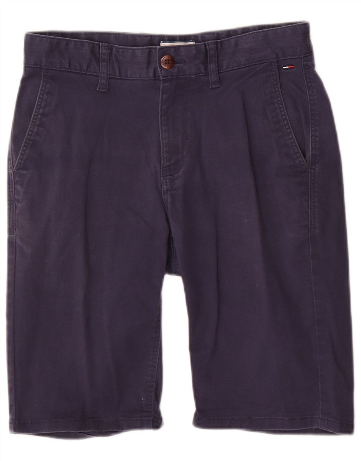 TOMMY HILFIGER Mens Chino Shorts W28 Small Navy Blue Cotton