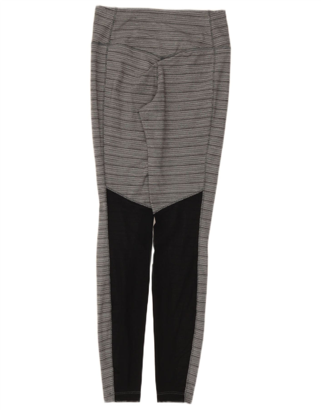 Nike Womens Dri Fit Leggings UK 8 Small Grey Colourblock Nylon