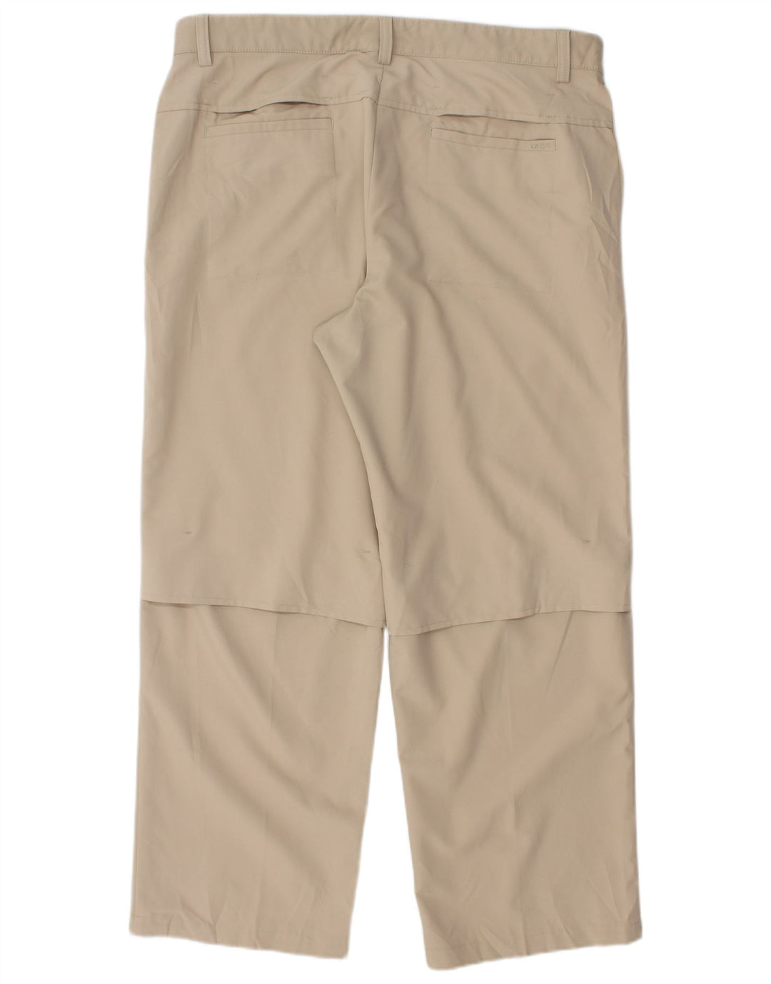 Izod Mens Straight Chino Trousers W36 L28 Beige Polyester