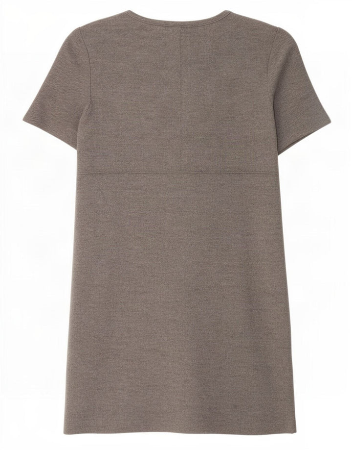 Zara Womens T-Shirt Dress UK 8 Small Grey Polyester