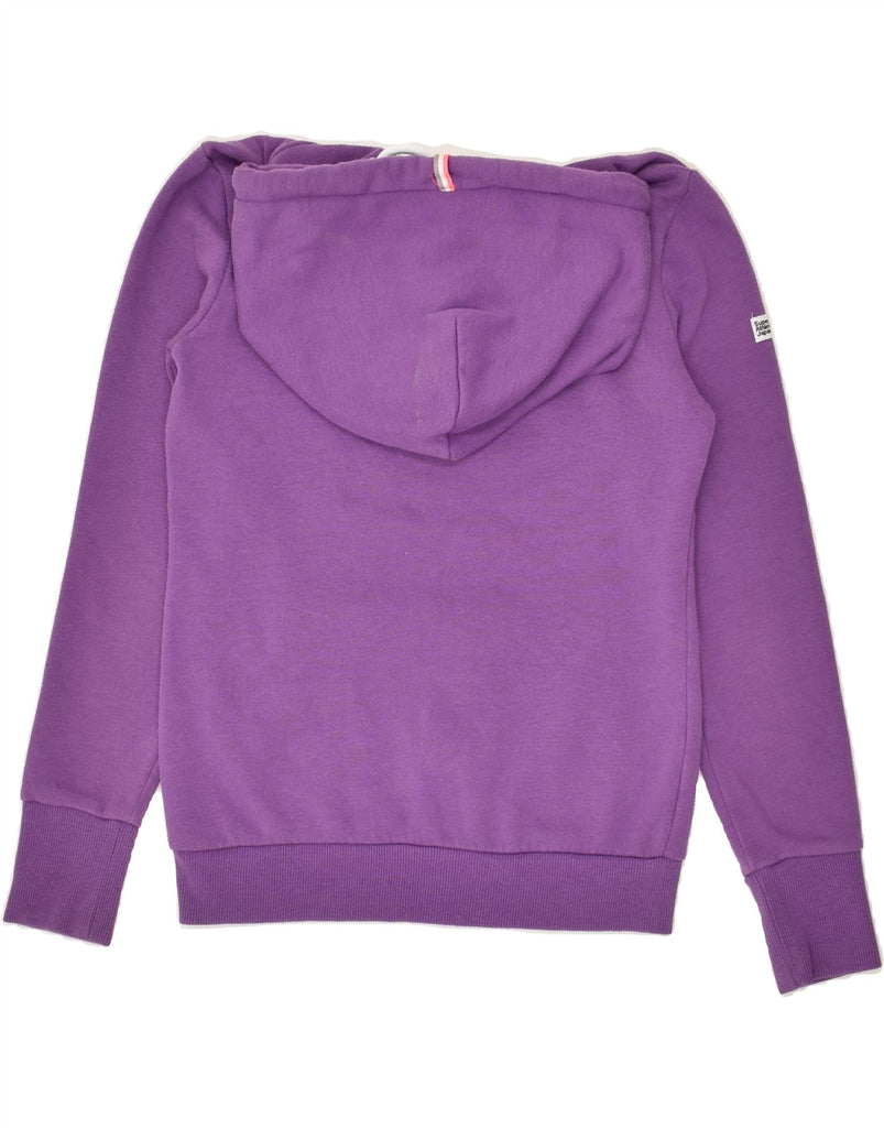 SUPERDRY Womens Zip Hoodie Sweater UK 10 Small  Purple Cotton | Vintage Superdry | Thrift | Second-Hand Superdry | Used Clothing | Messina Hembry 