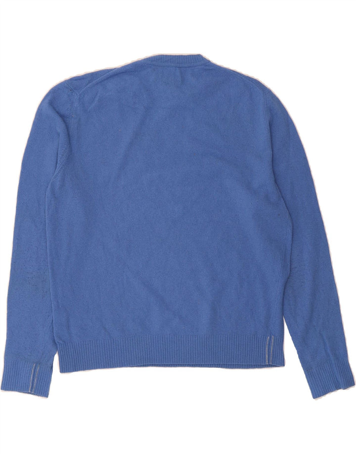 MARLBORO CLASSICS Womens Crew Neck Jumper Sweater UK 14 Large Blue Wool Vintage Marlboro Classics and Second-Hand Marlboro Classics from Messina Hembry 
