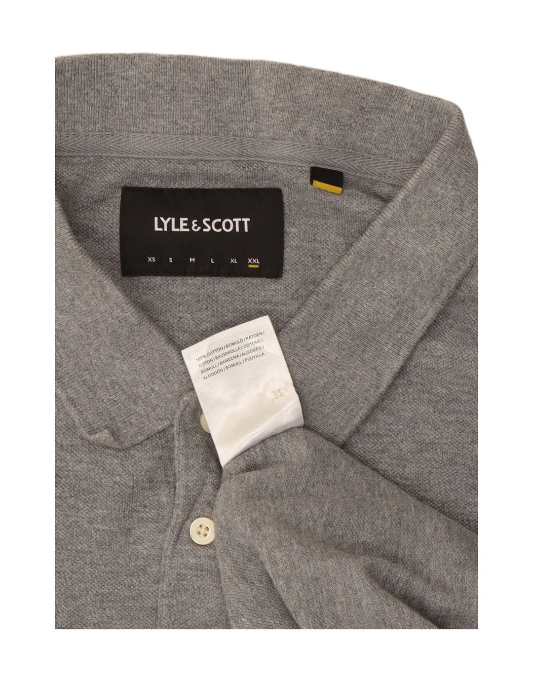 Lyle & Scott Mens Polo Shirt 2XL Grey Cotton