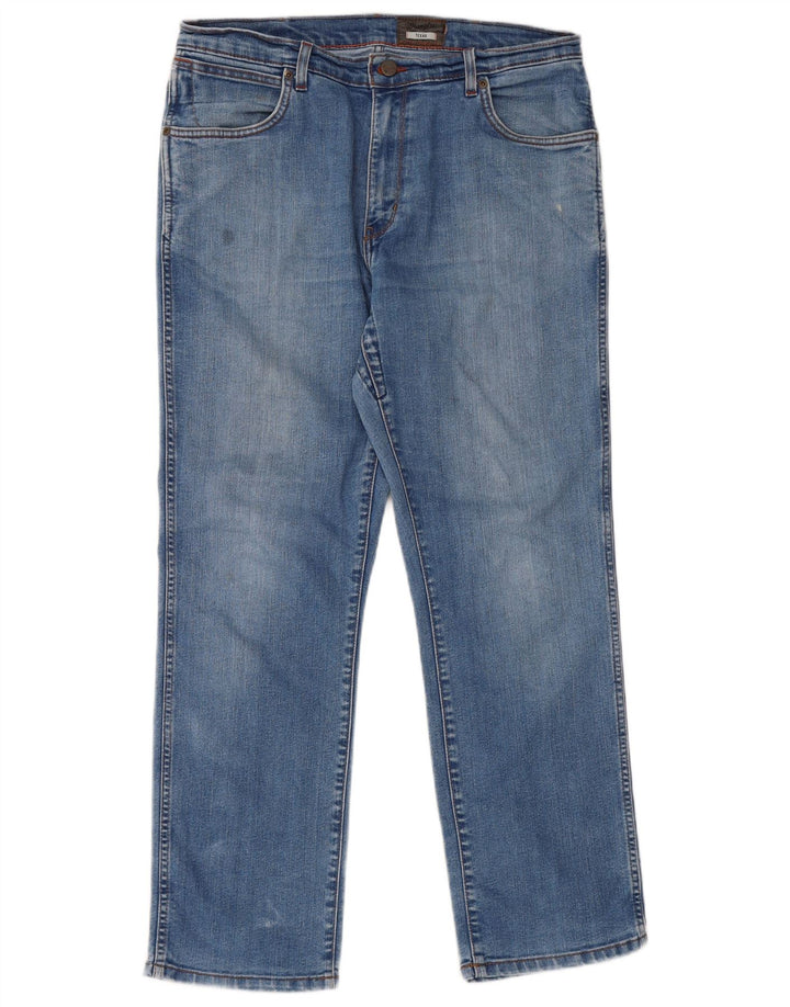 Wrangler Mens Texas Stretch Straight Jeans W36 L30 Blue Cotton