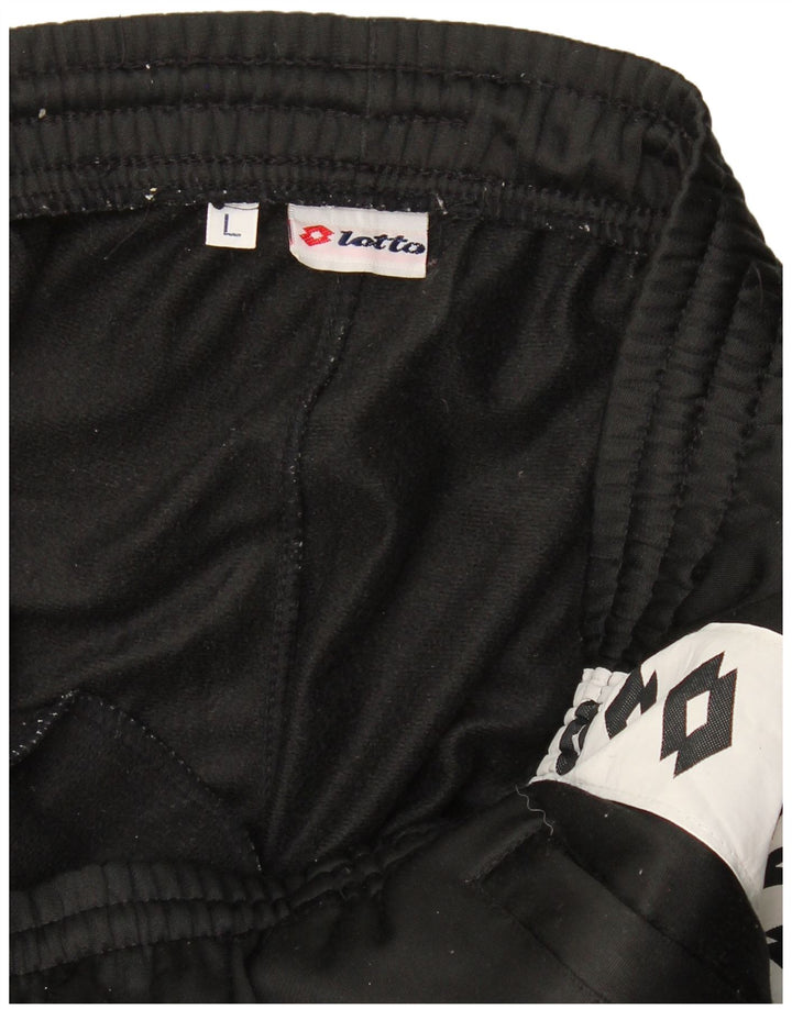 Lotto Mens Graphic Tracksuit Trousers Large  Black Colourblock