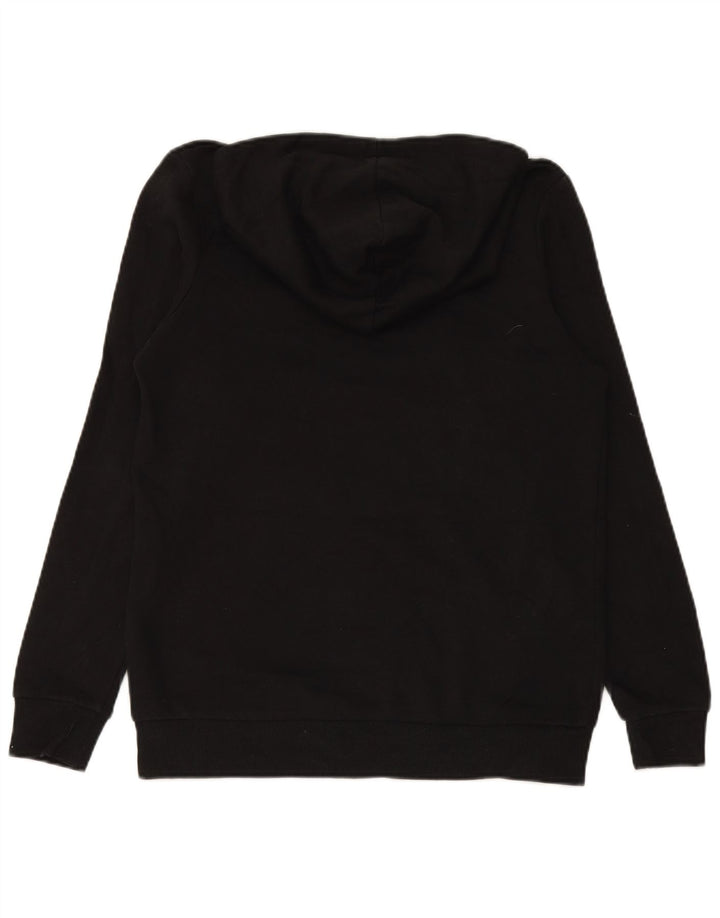 JACK & JONES Boys Graphic Hoodie Jumper 15-16 Years Black Cotton