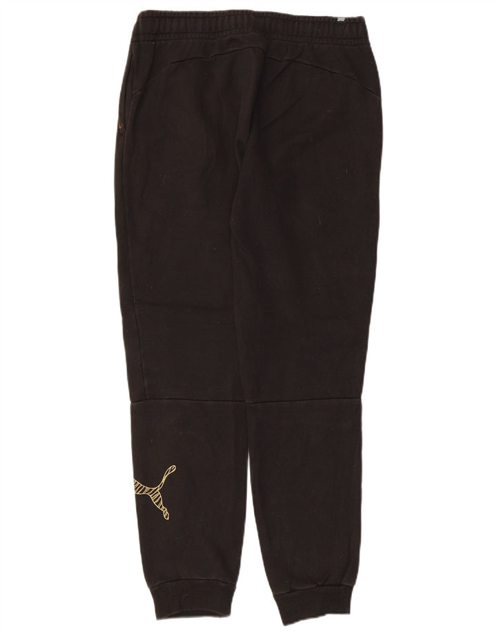 Puma Womens Graphic Tracksuit Trousers Joggers UK 10 Small Black