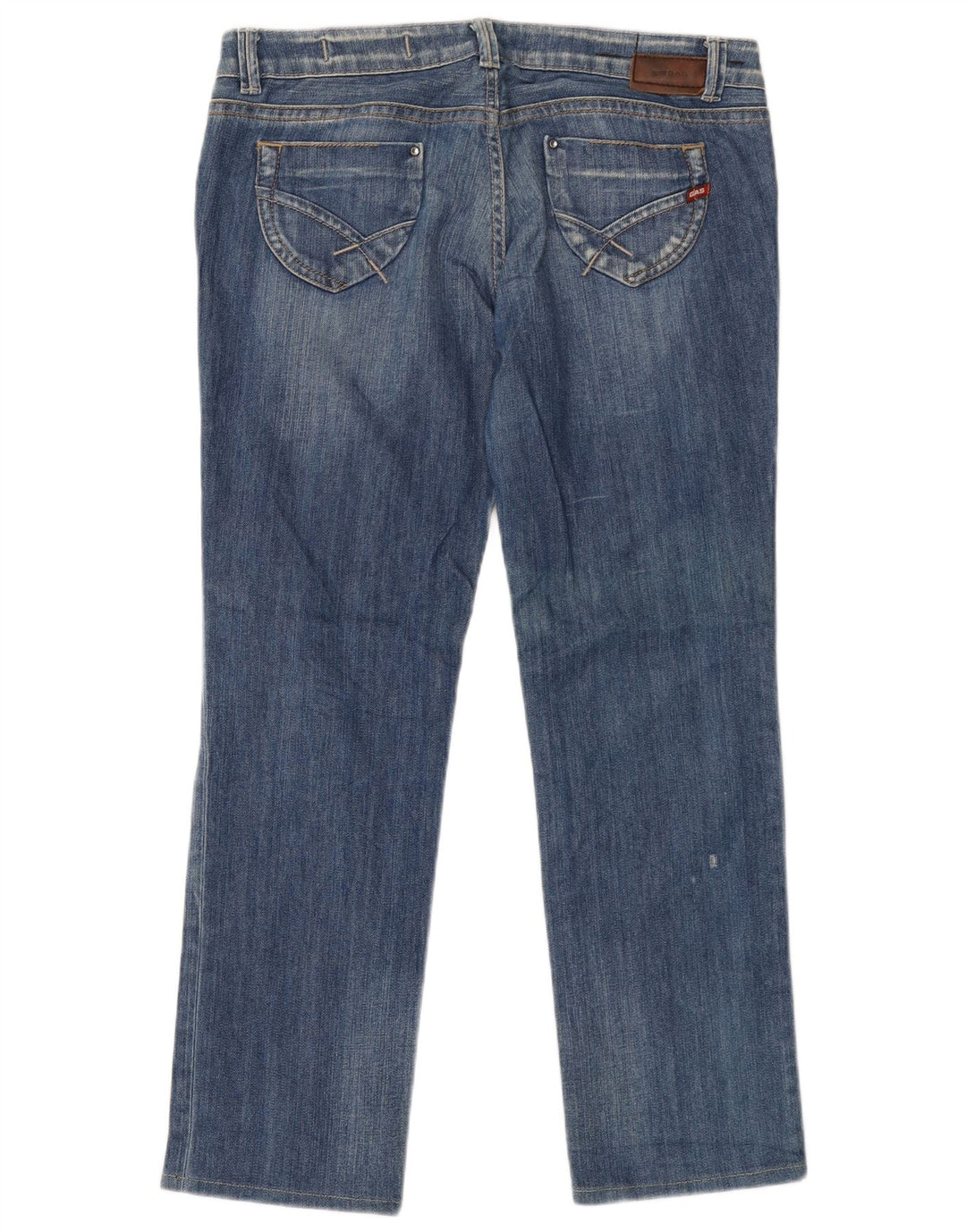 GAS Womens Straight Jeans W33 L30 Blue Cotton