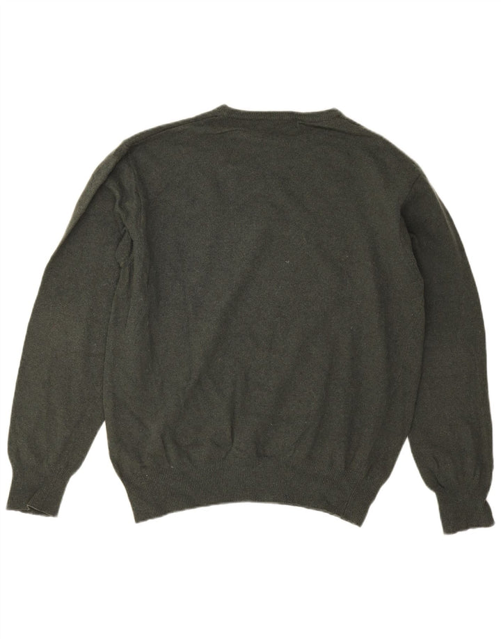 Kappa Mens Crew Neck Jumper Sweater Medium Khaki Lambswool