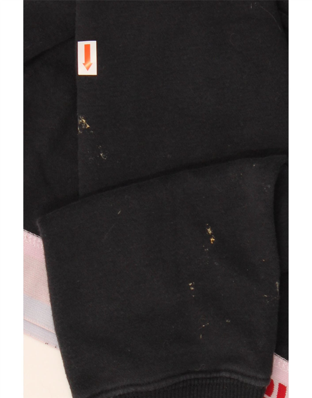 LEVI'S Girls Crop Graphic Hoodie Jumper 11-12 Years Black Colourblock