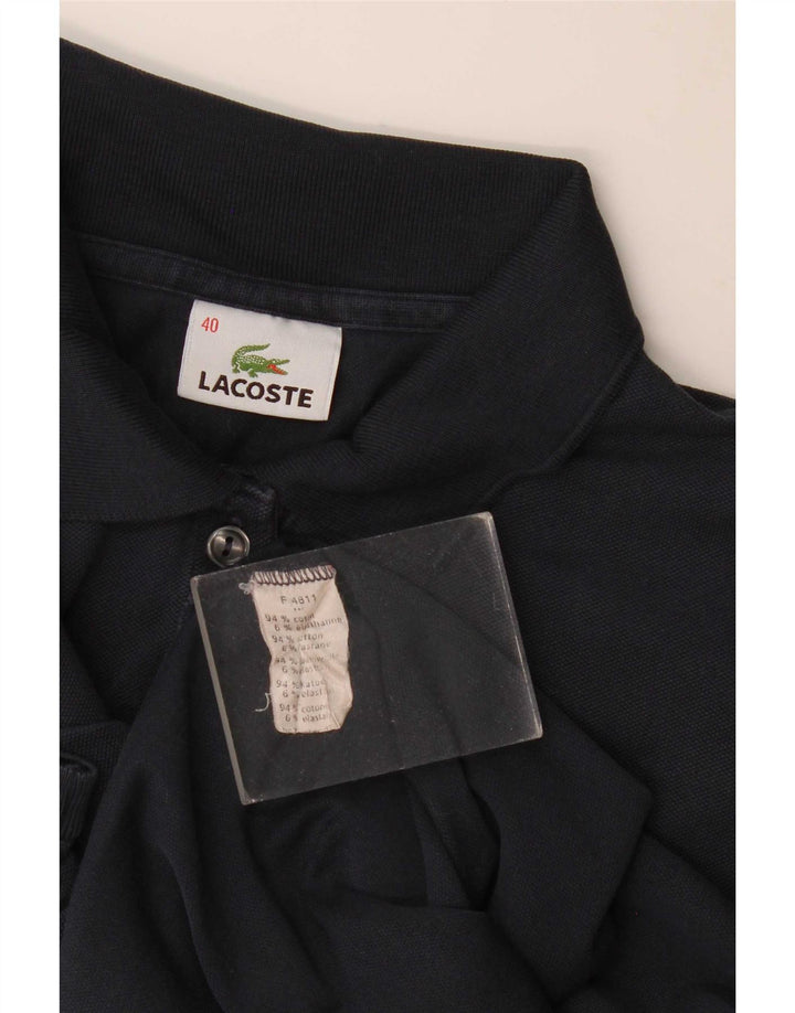 Lacoste Womens Polo Shirt Size 40 Medium Navy Blue Cotton