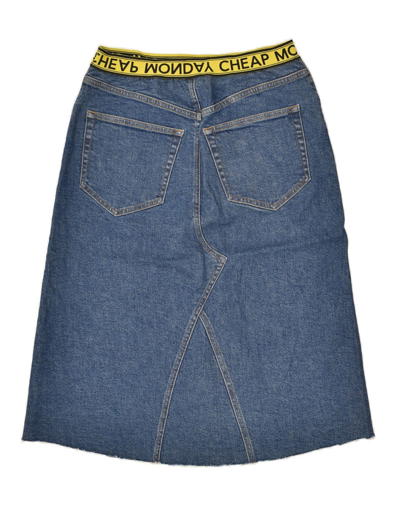 CHEAP MONDAY Womens Denim Skirt EU 38 Medium W28  Blue Cotton | Vintage Cheap Monday | Thrift | Second-Hand Cheap Monday | Used Clothing | Messina Hembry 