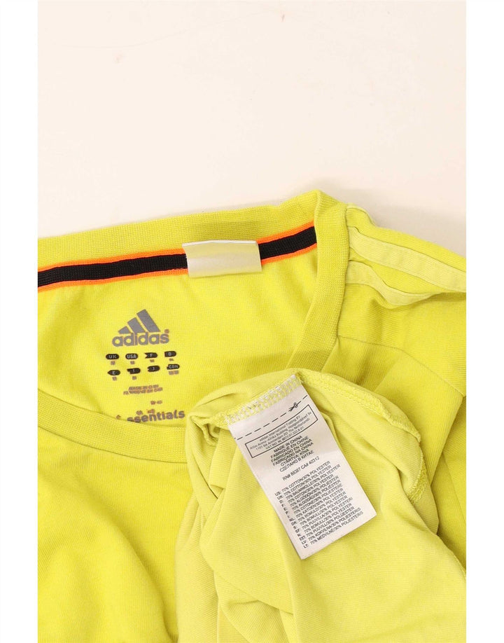 Adidas Mens Climalite T-Shirt Top Medium Yellow Cotton