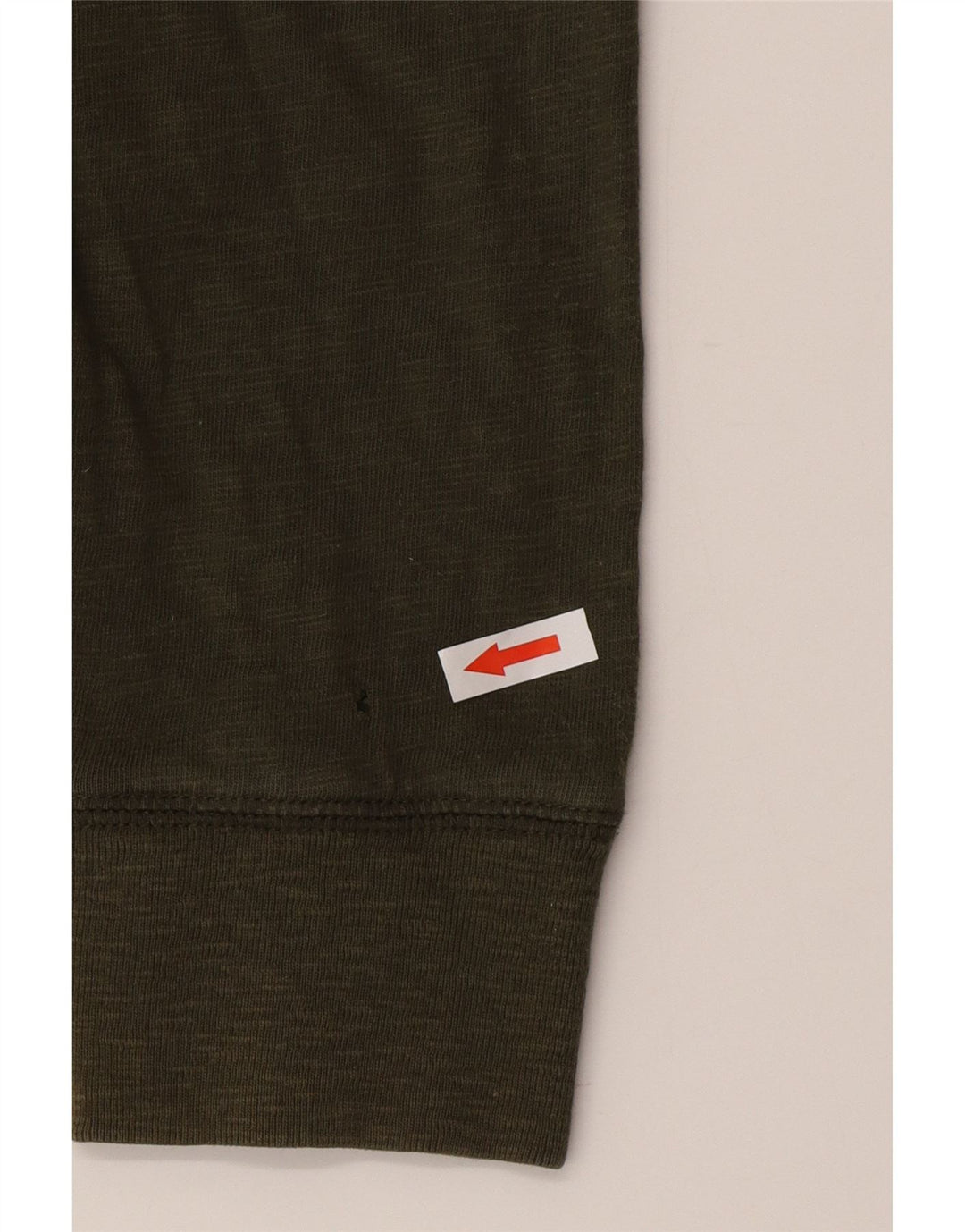 Timberland Mens Top Long Sleeve Small Green Cotton