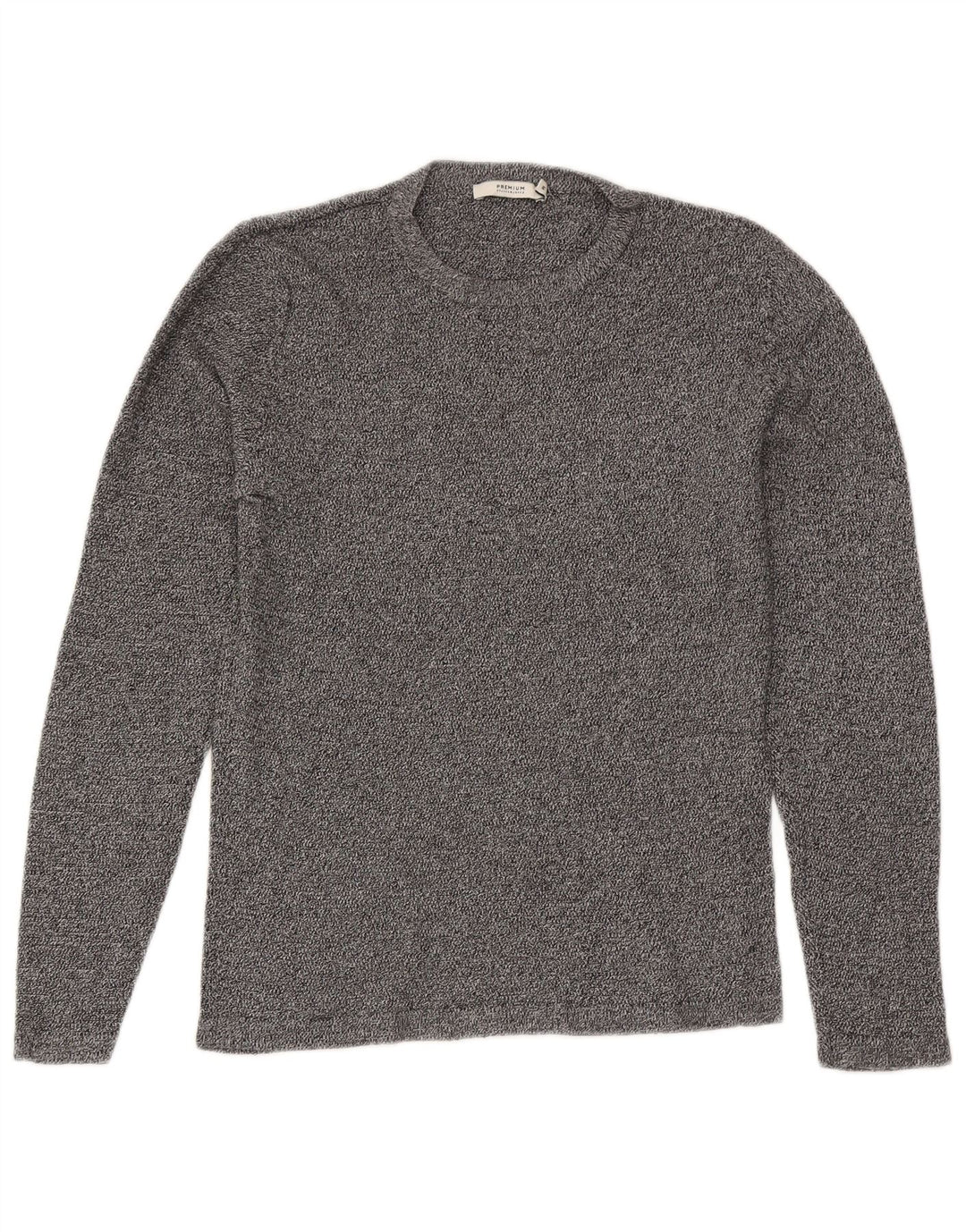 Jack & Jones Mens Crew Neck Jumper Sweater Medium Grey Flecked Cotton