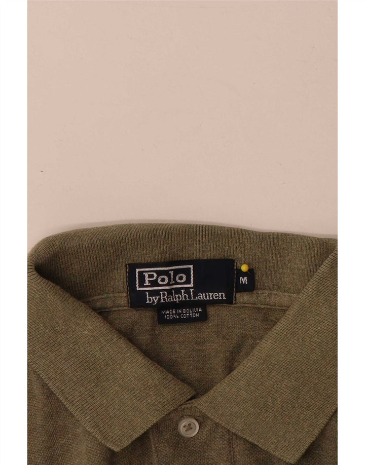 Polo Ralph Lauren Mens Polo Shirt Medium Khaki Cotton