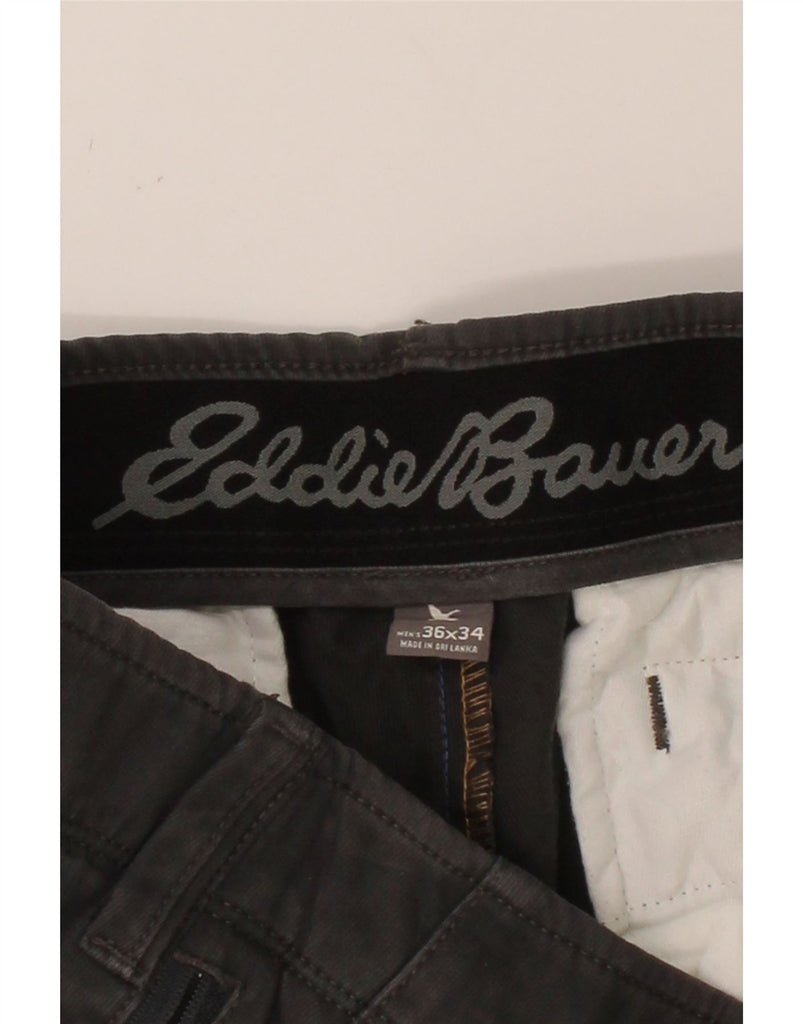 EDDIE BAUER Mens Straight Chino Trousers W36 L34 Grey Cotton Vintage Eddie Bauer and Second-Hand Eddie Bauer from Messina Hembry 