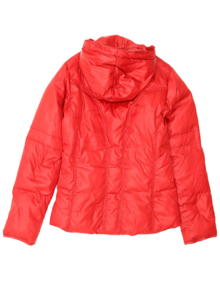 Guru Womens Hooded Padded Jacket UK 10 Small Red Polyester