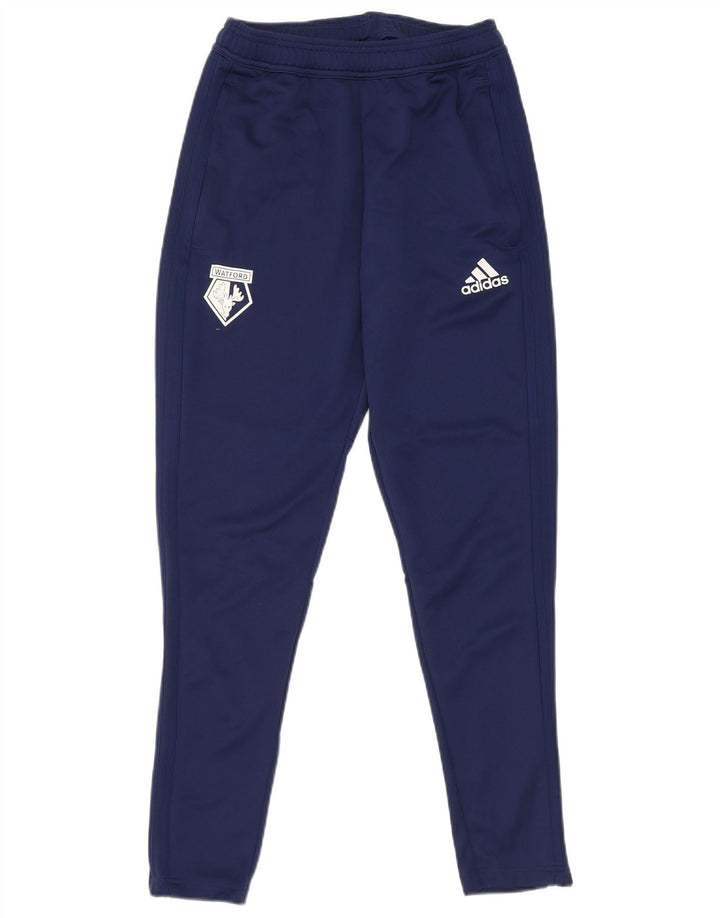 Adidas Mens Watford F.C. Tracksuit Trousers Small Navy Blue Polyester