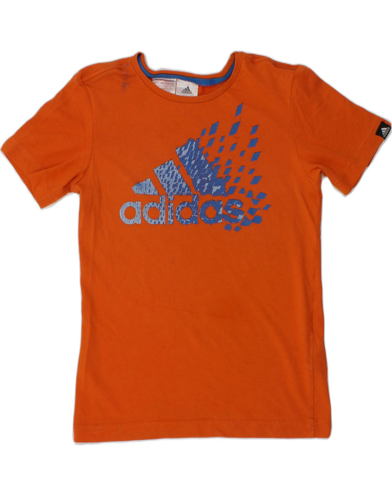 ADIDAS Boys Graphic T-Shirt Top 7-8 Years Orange Cotton | Vintage Adidas | Thrift | Second-Hand Adidas | Used Clothing | Messina Hembry 