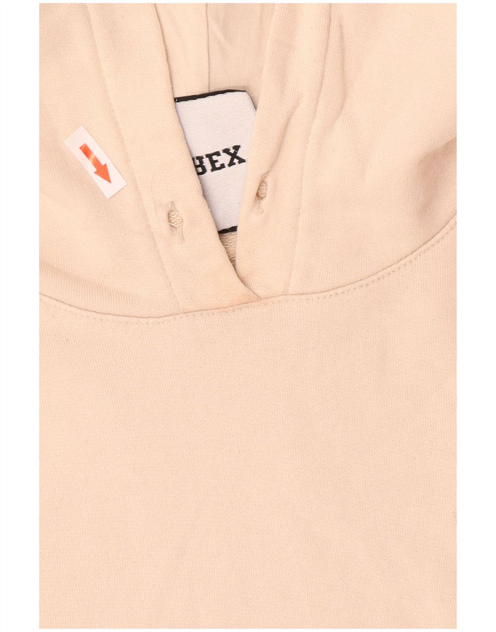 Pyrex Mens Graphic Hoodie Jumper XL Beige Cotton