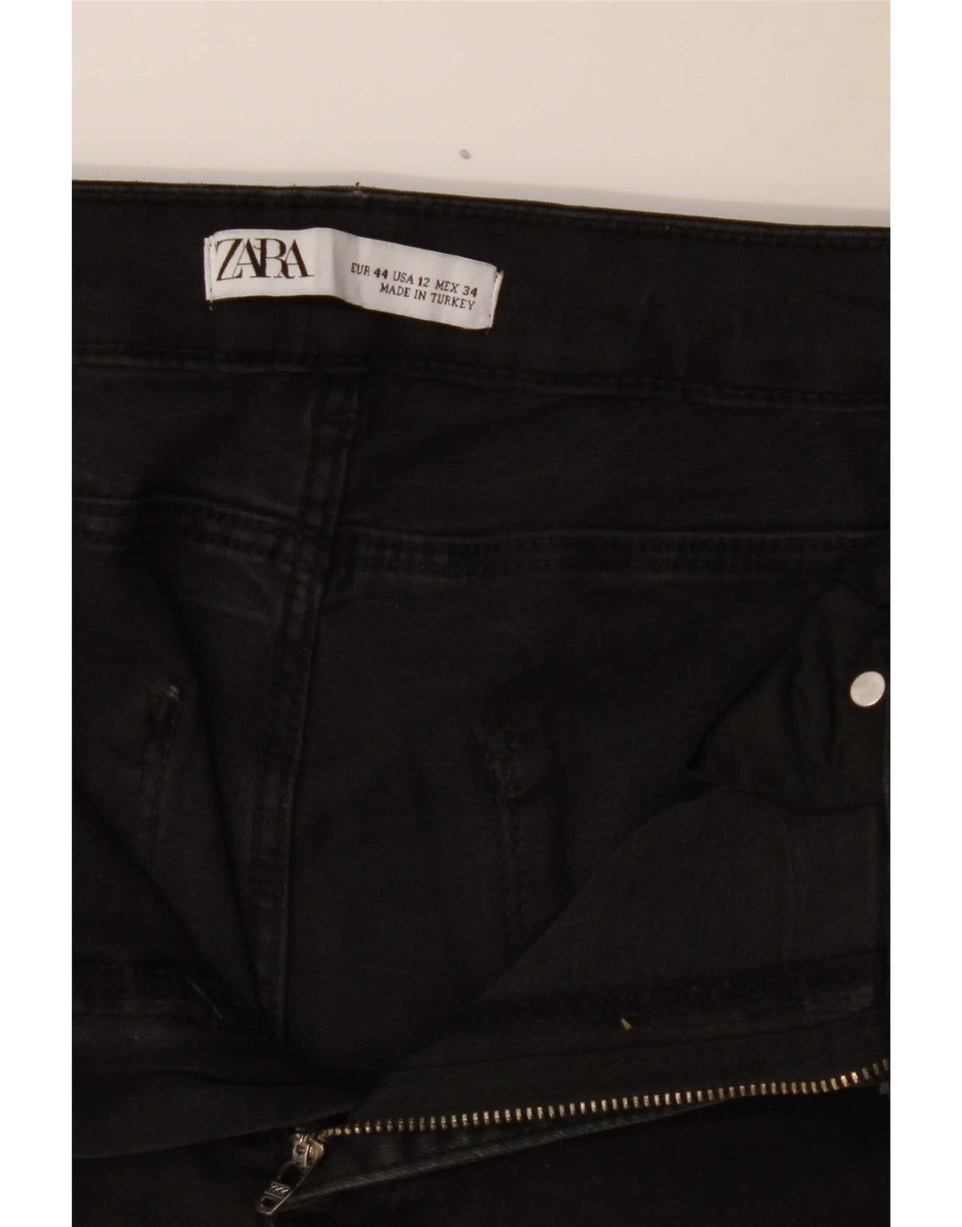 Zara Womens Slim Jeans EU 44 XL W34 L24 Black