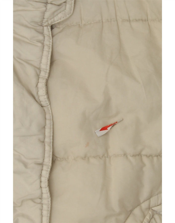 Gas Womens Hooded Padded Jacket IT 44 Medium Off White Polyamide