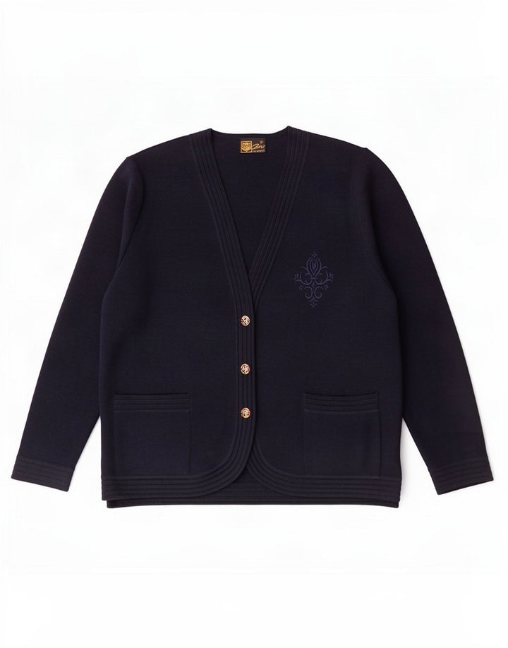 Zero Womens Cardigan Sweater IT 52 2XL Navy Blue