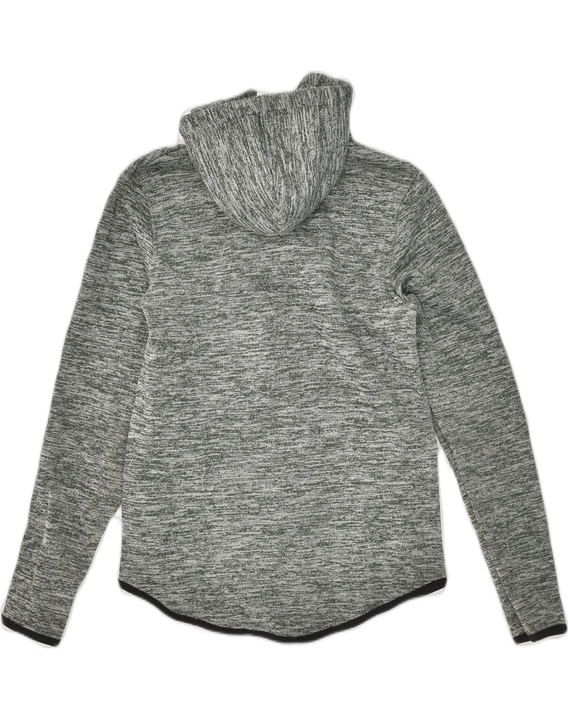 JACK & JONES Womens Zip Hoodie Sweater UK 10 Small Grey Polyester | Vintage Jack & Jones | Thrift | Second-Hand Jack & Jones | Used Clothing | Messina Hembry 