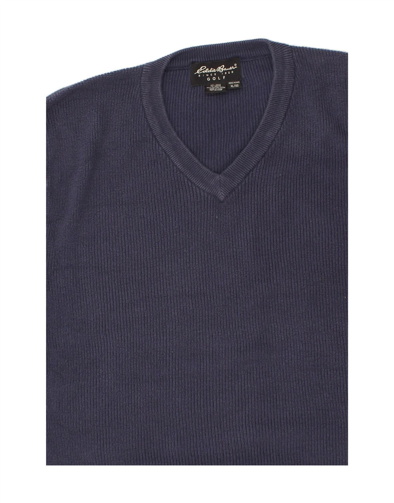EDDIE BAUER Mens Golf Vest Tank Top XL Navy Blue Cotton Vintage Eddie Bauer and Second-Hand Eddie Bauer from Messina Hembry 