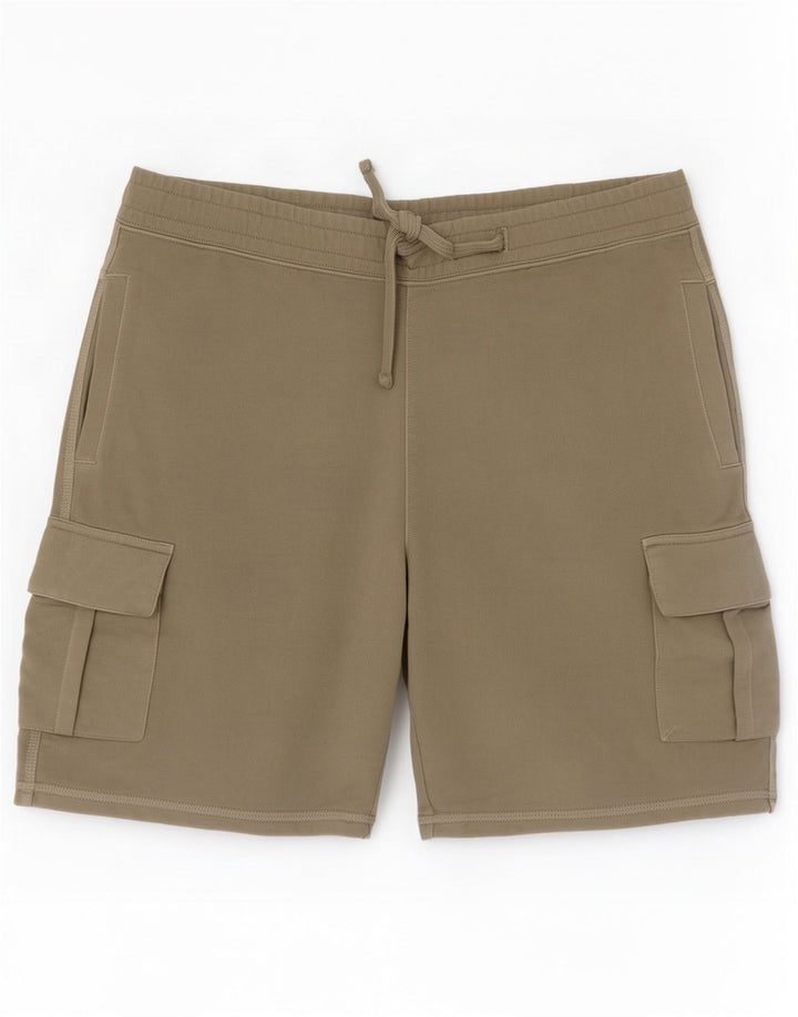 Superdry Mens Cargo Sport Shorts Medium Khaki Cotton