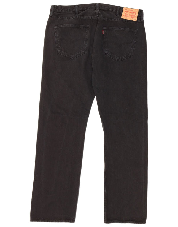 Levi's Mens 501 Straight Jeans W38 L34 Black Cotton
