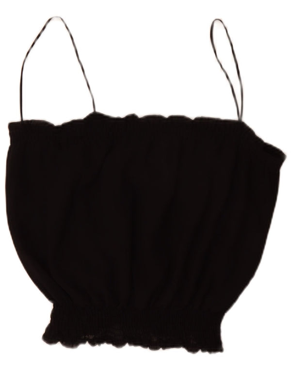 Zara Womens Cami Top UK 16 Large Black Polyester